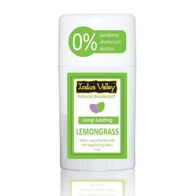 Deodorant natural stick cu lemongrass, eco-bio, 50 g - Indus Valley