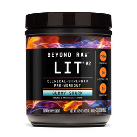 Beyond Raw LIT AF V2 Pre-workout Gummy Shark, Formula Avansata De Pre-workout, 430 g - GNC