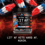 Beyond Raw LIT AF V2 Pre-Workout Patriot Pop, Formula Avansata De Pre-workout, Cu Aroma De Patriot Pop, 432 g - GNC