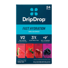 DripDrop Electrolyte Drink Mix, Hidratare Avansata Cu Electroliti, Vitamine Si Minerale Cu Arome Diverse, 24 plicuri x 10 g - GN