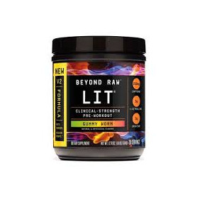 Beyond Raw LIT AF V2 Pre-Workout, Formula avansata de Pre-workout cu Aroma de Jeleuri, 442 g - GNC