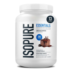 Isopure Essentials Protein Powder, Proteina din zer cu aroma de mousse de ciocolata, 390 g - GNC