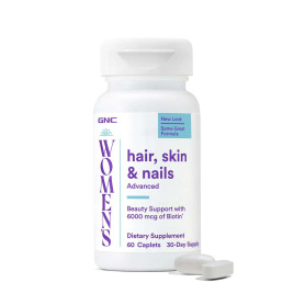 Women’s Hair, Skin & Nails Advanced, Formula Avansata Pentru Sanatatea Parului, Pielii Si A Unghiilor, 6000 mcg, 60 tablete - GN