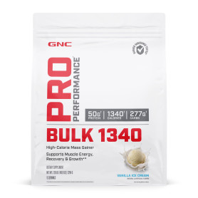 Pro Performance Bulk 1340,  Formula Hipercalorica Pentru Cresterea Masei Musculare cu aroma de vanilie, 3258 g - GNC