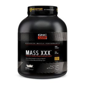 AMP Mass Gainer Proteic cu Aroma de Biscuiti si Frisca, 2691 g - GNC