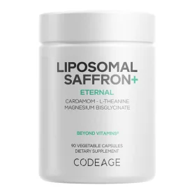 Codeage Liposomal Saffron+, Sofran Lipozomal Premium, L-teanina Si Magneziu Pentru Echilibru Zilnic, 90 capsule - GNC