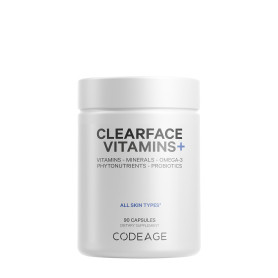 Codeage Clearface Vitamins+, Complex De Multivitamine Si Plante Pentru Piele Si Sanatate Generala Pentru Adolescenti, 90 capsule