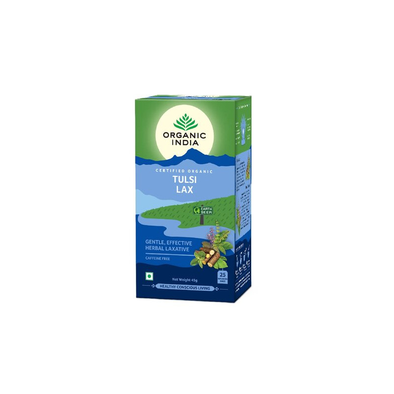 Ceai Tulsi Laxativ Natural cu Senna, eco-bio, 25 plicuri - ORGANIC INDIA