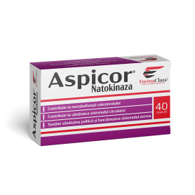 Aspicor Nattokinaza, sustinerea sanatatii sistemului cardiovascular, 40 capsule - Farma Class