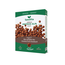 Cereale proteice cu cacao, fara gluten, fara zahar, 250 g - SanoVita