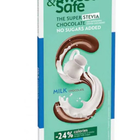Ciocolata cu lapte si indulcitor de stevia, 90 g - SLY Nutritia