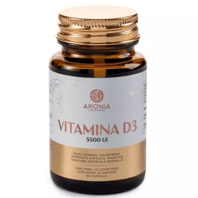 Vitamina D3, 5500 UI, 60 capsule gelatinoase - Aronia Charlottenburg