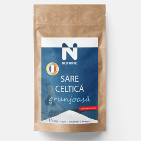 Sare celtica grunjoasa extrasa manual, 500 g - Nutrific