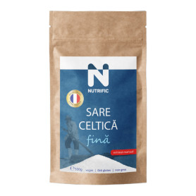 Sare celtica fina extrasa manual, 500 g - Nutrific