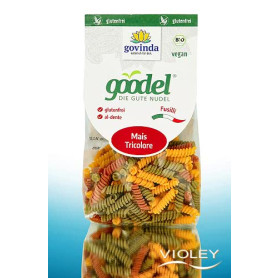 Fusilli tricolore din porumb, fara gluten, eco-bio, 250 g - Govinda