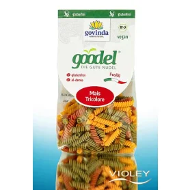 Fusilli tricolore din porumb, fara gluten, eco-bio, 250 g - Govinda