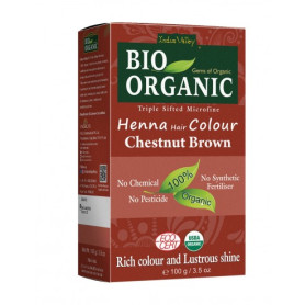 Vopsea Henna Saten Castana, eco-bio, 100 g - Indus Valley