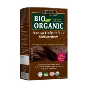 Vopsea de par Henna Saten Mediu, eco-bio, 100 g - Indus Valley
