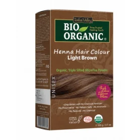 Vopsea de par Henna Saten Deschis, eco-bio, 100 g - Indus Valley