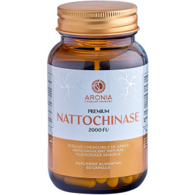 Premium Nattochinase, pentru sanatatea inimii si circulatia sanguina, 2000 FU, 60 capsule - Aronia Charlottenburg