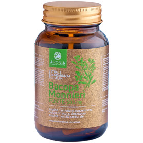 Bacopa Monnieri Forte, imbunatatirea memoriei si concentrarii, 500 mg, 60 capsule - Aronia Charlottenburg