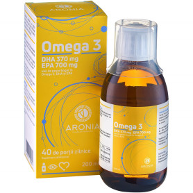 Omega 3 EPA 700 mg, DHA 370 mg,  pentru sanatatea inimii si creierului, 200 ml - Aronia Charlottenburg