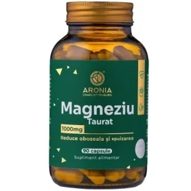Magneziu Taurat, pentru reducerea oboselii si echilibru mental, 1000 mg, 90 capsule - Aronia Charlottenburg