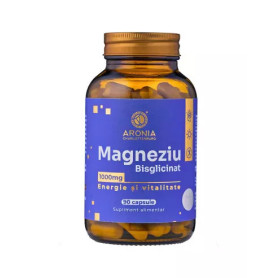 Magneziu Bisglicinat, pentru sustinerea energiei si vitalitatii, 1000 mg, 90 capsule- Aronia Charlottenburg