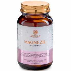 Magneziu cu Vitamina B6, 60 capsule vegane - Aronia Charlottenburg