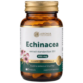 Echinacea extract standardizat, pentru sustinerea sistemului imunitar, 600 mg, 60 capsule - Aronia Charlottenburg