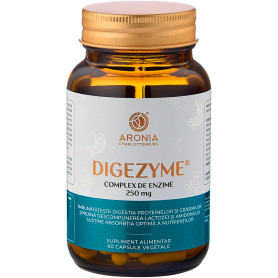 DigeZyme Complex de enzime, pentru digestie eficienta, 250 mg, 60 capsule vegetale - Aronia Charlottenburg