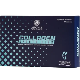 Collagen Sports Flex cu Pureway-C Vitamina C, Curcumin C3 Complex si Colagen Fortibone, pentru sanatatea articulatiilor si musch