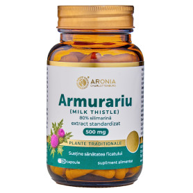 Armurariu 80% Silimarina extract standardizat, pentru sustinerea sanatatii ficatului, 500 mg, 60 capsule - Aronia Charlottenburg