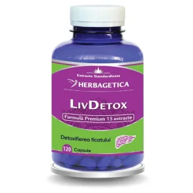 Livdetox pentru detoxifiere hepatica, 120 capsule - Herbagetica