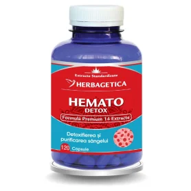 HematoDetox, pentru detoxifierea sangelui, 120 capsule - Herbagetica