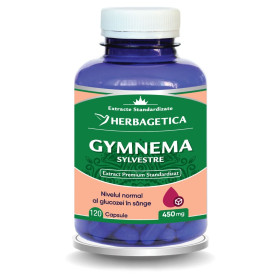 Gymnema Sylvestre, pentru mentinerea nivelului normal al glucozei in sange, 120 capsule - Herbagetica