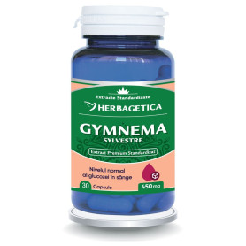 Gymnema Sylvestre,  pentru reglarea nivelului glucozei in sange, 450 mg, 30 capsule - Herbagetica