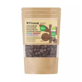 Dropsuri de ciocolata cu zahar de cocos, eco-bio, 150 g - Pronat