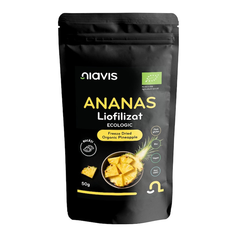 Ananas liofilizat bucati, eco-bio, 50 g - Niavis