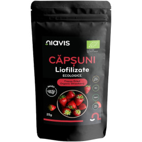 Capsuni liofilizate bucati, eco-bio, 25 g - Niavis