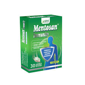 Mentosan Immunity, pentru intarirea sistemului imunitar, 30 comprimate masticabile fara zahar - Adya Green Pharma