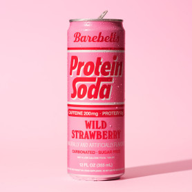 Bautura Proteica Carbogazoasa Cu Aroma De Capsuni, Barebells Protein Soda cu Aroma de Capsuni, 355ml - GNC