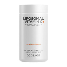 Codeage Vitamina C Liposomala, pentru suport imunitar si absorbtie superioara, 1500 mg, 90 capsule - Codeage