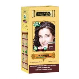 Vopsea de par Henna Saten Deschis, eco-bio, 120 g - Indus Valley