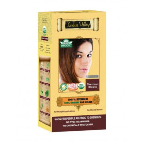 Vopsea de par 1Henna Saten Castana, eco-bio, 120 g - Indus Valley