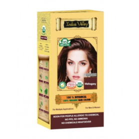 Vopsea de par Henna Rosu Mahon, eco-bio, 120 g - Indus Valley