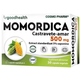 Momordica, 500 mg, sustine echilibrul metabolismului glucidic din sange, 30cps - Cosmopharm