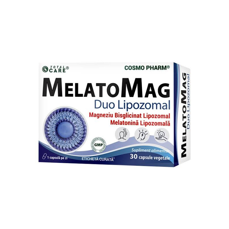 MELATOMAG DUO LIPOZOMAL, pentru un somn odihnitor,  30 capsule - Cosmo Pharm