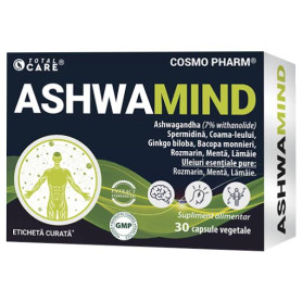 Ashwamind, pentru reducerea stresului si sustinerea sanatatii mentale, 30 capsule blister - CosmoPharm