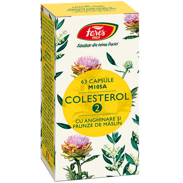 Colesterol 2 cu anghinare si frunze de maslin - m105a - 63cps - fares